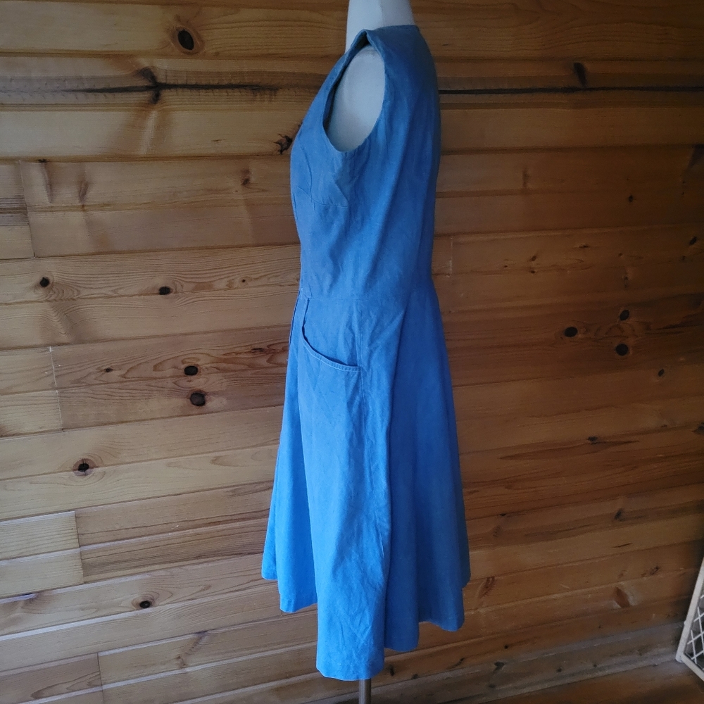 Vintage Style-Aire Chambray Dress - Picture 4 of 6